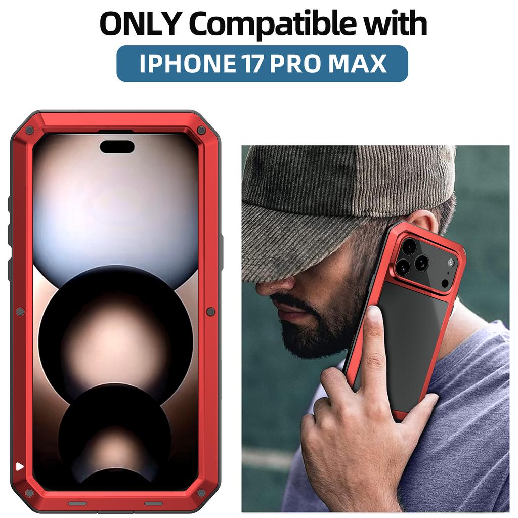 Luxury Tank Heavy Duty Screen Protection Armor Doom Metal Case for IPhone 18 Air 17 16e 16 15 14 13 12 11 Pro Max 7 8 Plus XS XR