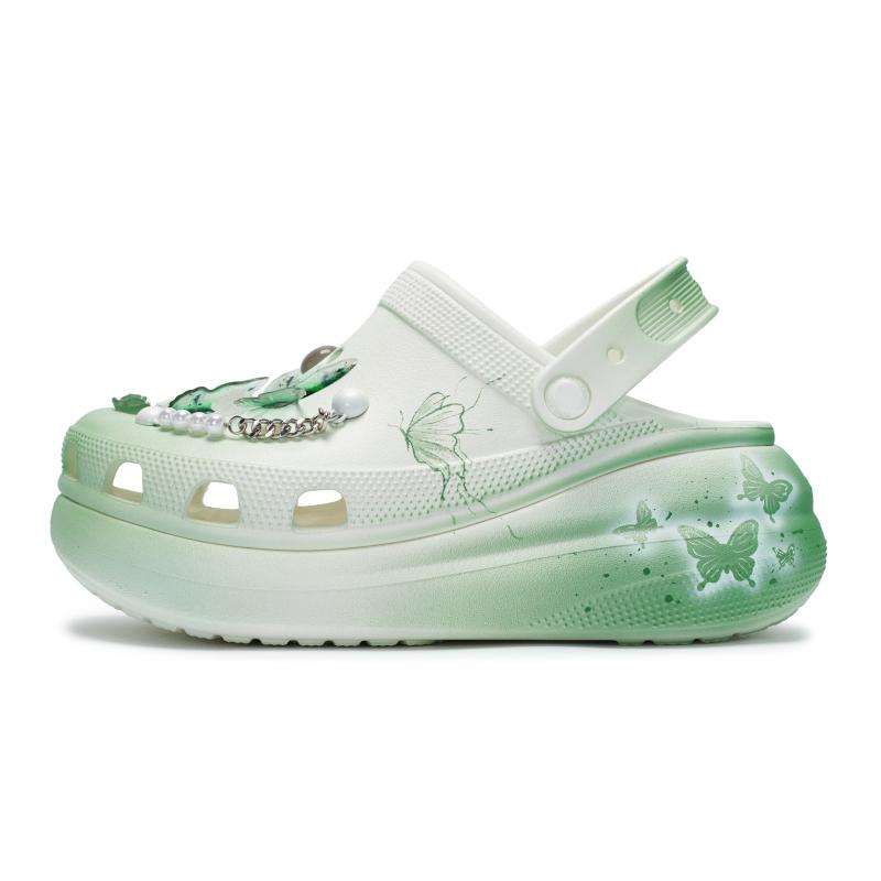 

Crocs Crush Clog 811 made of Xiaodie Zangchun Freshness Butterfly Hole Shoes Unisex Same Green and White 43-44