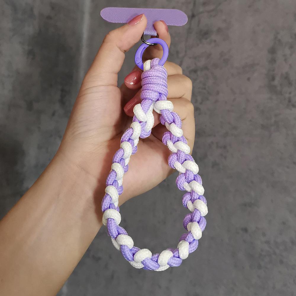 Mobile Phone Lanyard, Short Wrist Rope, Multi-strand Braided Rope, Suitable for Mobile Phone Case, Small Sling, Simple and Thick Anti-drop Rope
