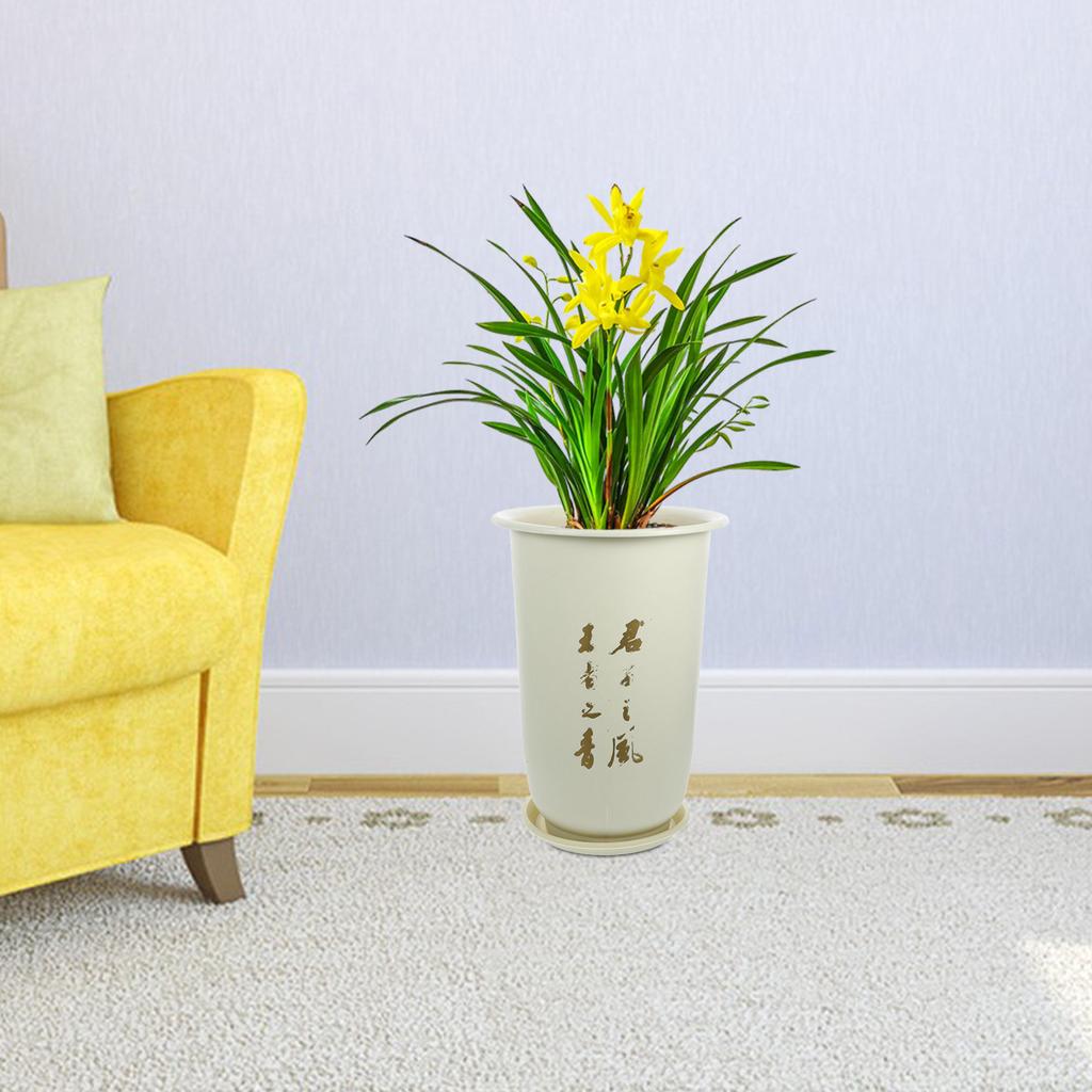 2Pcs Resin Orchid Planters Breathable Flower Pots Saucer Safe Durable Long Lasting Spring Outdoor Decor Orchid Plant Pots