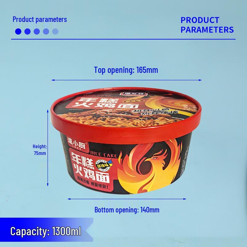 Bols jetables épaissis en papier de qualité alimentaire pour nouilles instantanées et plats à emporter