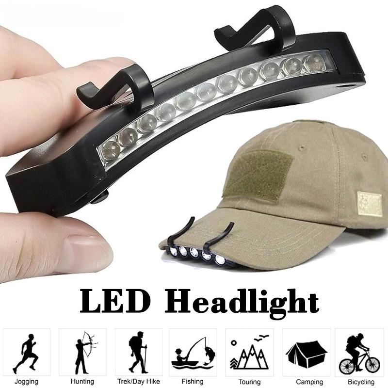

Portable 11LED Baseball Cap Light, Hat Brim, Headlamp, Hat Front Light, Outdoor Headlamp, Head Lamp for Cycling, Hiking, Fishing белый