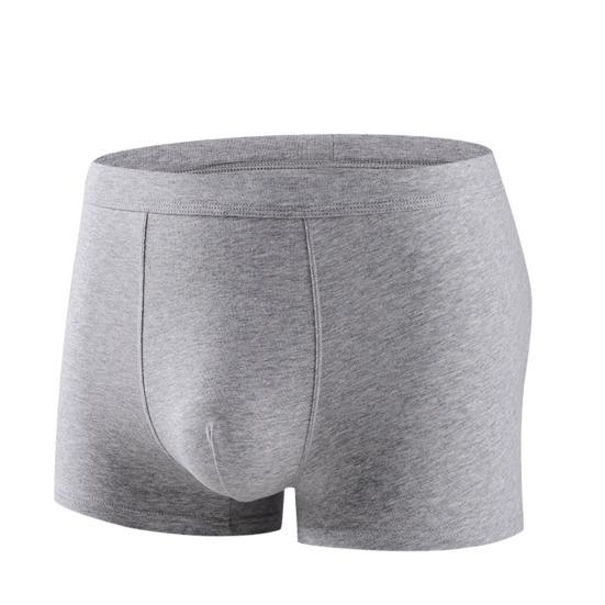 Boxerunterwäsche für Herren, mittelhoher Schnitt, elastischer Bund, U-konvexe Shorts, Höschen, einfarbig, atmungsaktiv, glatte Linien, schnelltrocknende Unterwäsche