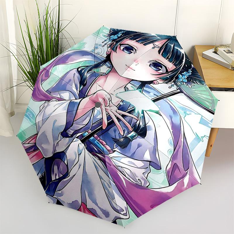 

1pc Anime Character Outdoor Umbrella - Automatic Opening/Closing, Portable 3-Fold Design with 8-Bone Iron Frame - Perfect Gift for Fans, Traveler