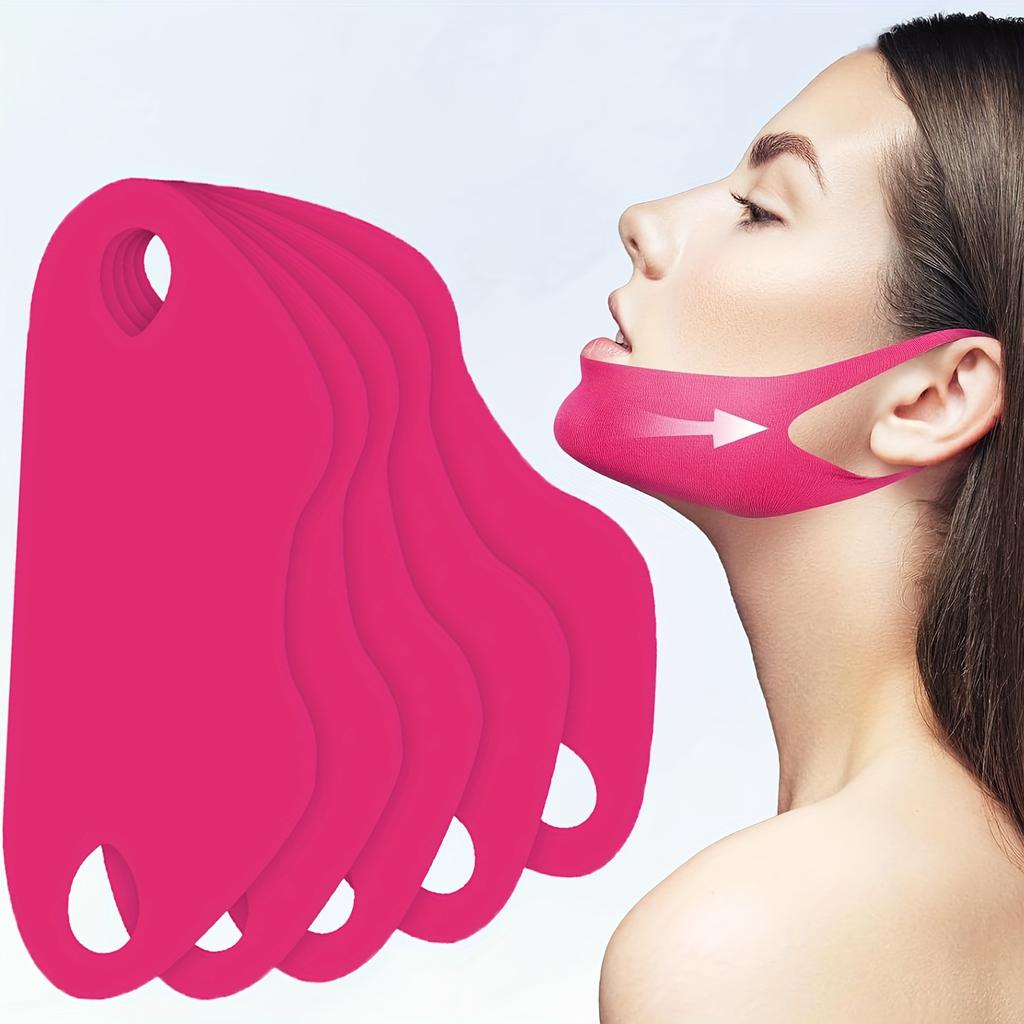V-shaped Chin Lift Strap- Firming Lift Water Gel Collagen Facial Sling, Containing Hyaluronic Acid and Aloe Vera - Chin and Mandibular Line Tightening