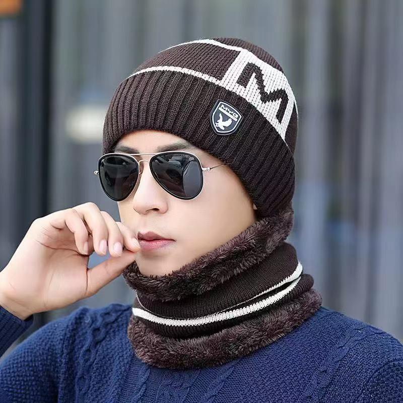 Knitted Mens Winter Beanie Hat With Fleece Lining For Cold Weather Outdoor Use