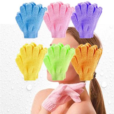 Bath Exfoliating Glove Wisp for Body Shower Towel Scrub Body Wash Bathroom Supplies Elastic Wipe Back Bathing Cleaning Gloves