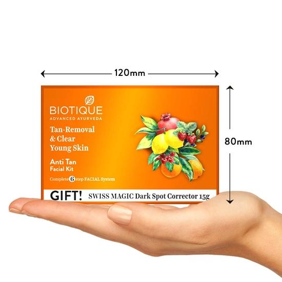 Biotique Tan Removal Clear Young Skin Facial Kit (Free with Swiss Magic Dark Spot Corrector)