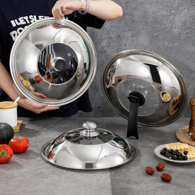28/30/32/34/36cm Cooking Pot Lid Visible Wok Lids Round Pot Cover  Cookware Parts