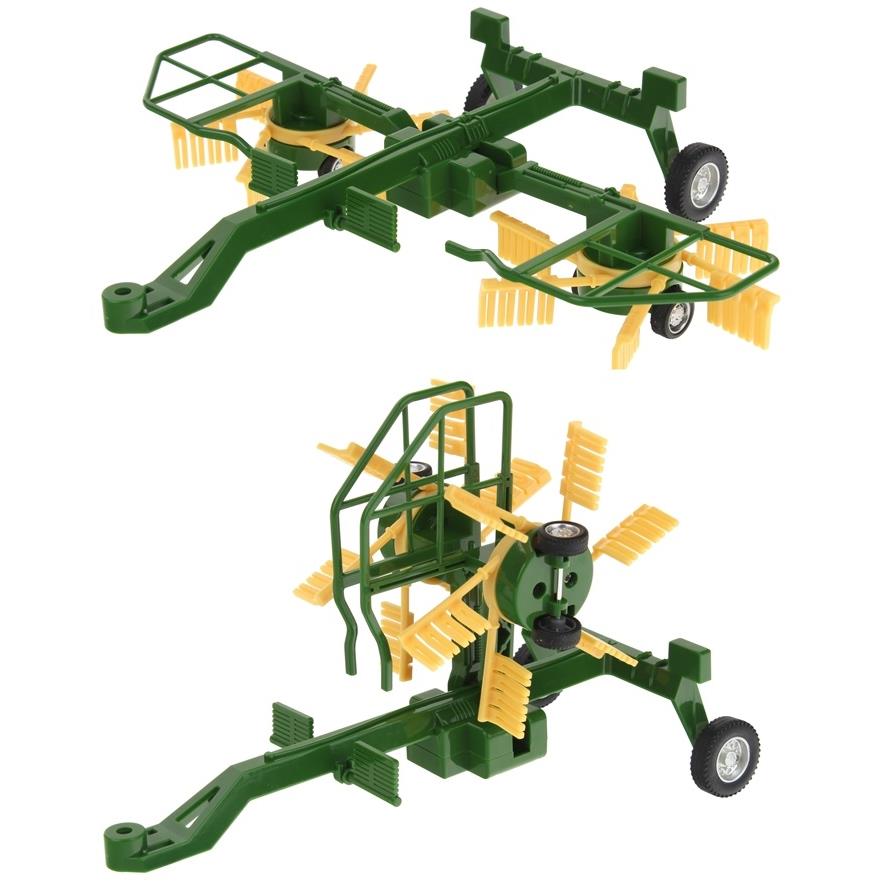 Remote Controlled Tractor Agricultural Machine with Trailer and Rake