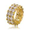 Hip Hop Ring Men'S Gold Ring Micro-Set Zircon Ring Hip Hop Jewelry Generation