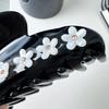 Luxurious Oversized Flower Hair Claw Charming Acetate Rhinestone Grab Clip For Women