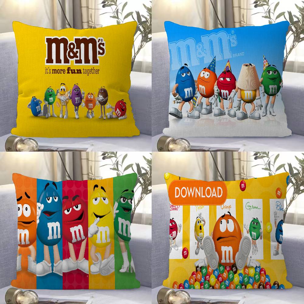 M Cioccolato Caramella Cuscino da Comodino Copricuscino Decorativo Divano Arredamento Casa custodia federe