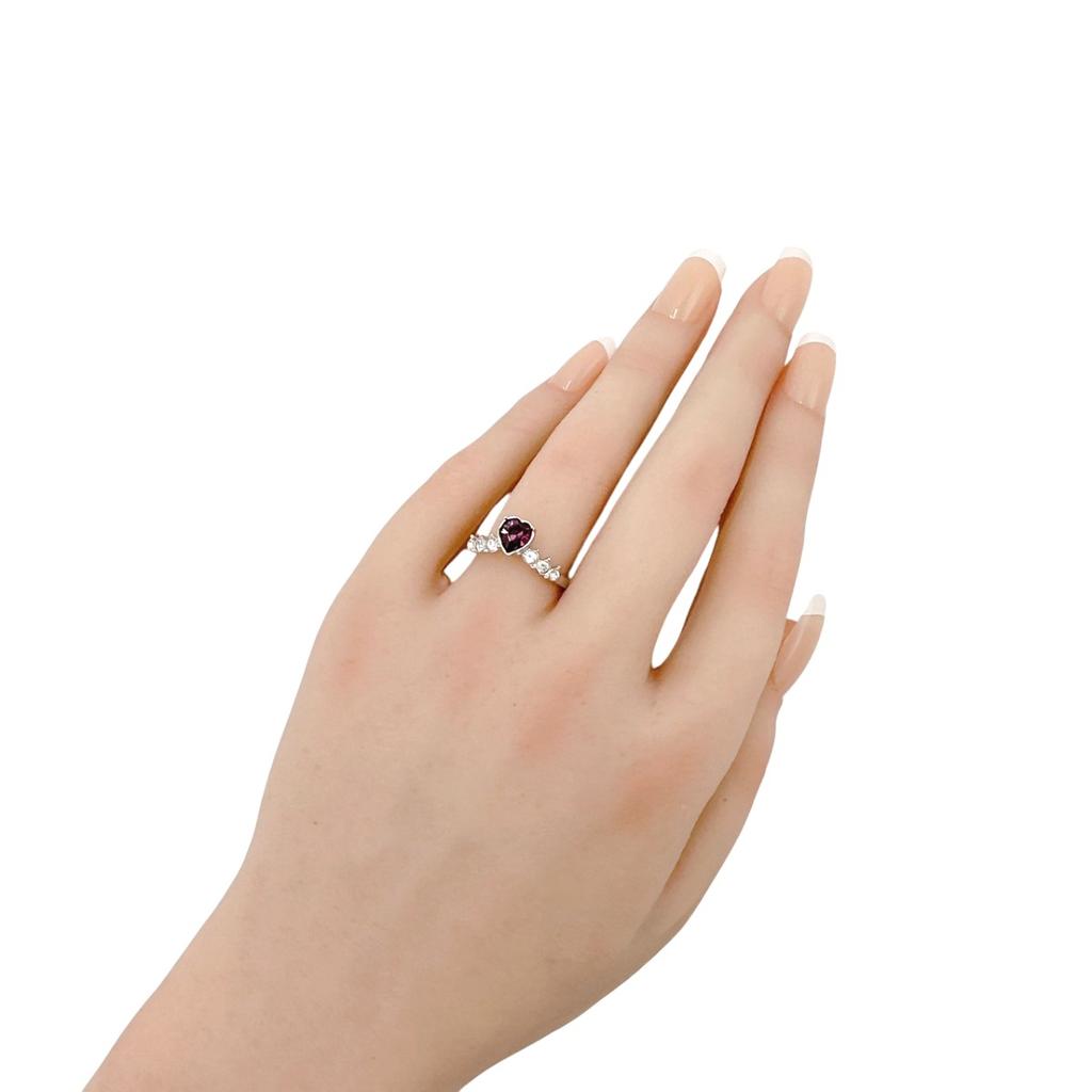 Swarovski No. 14 Heart Ring  Silver Women Used