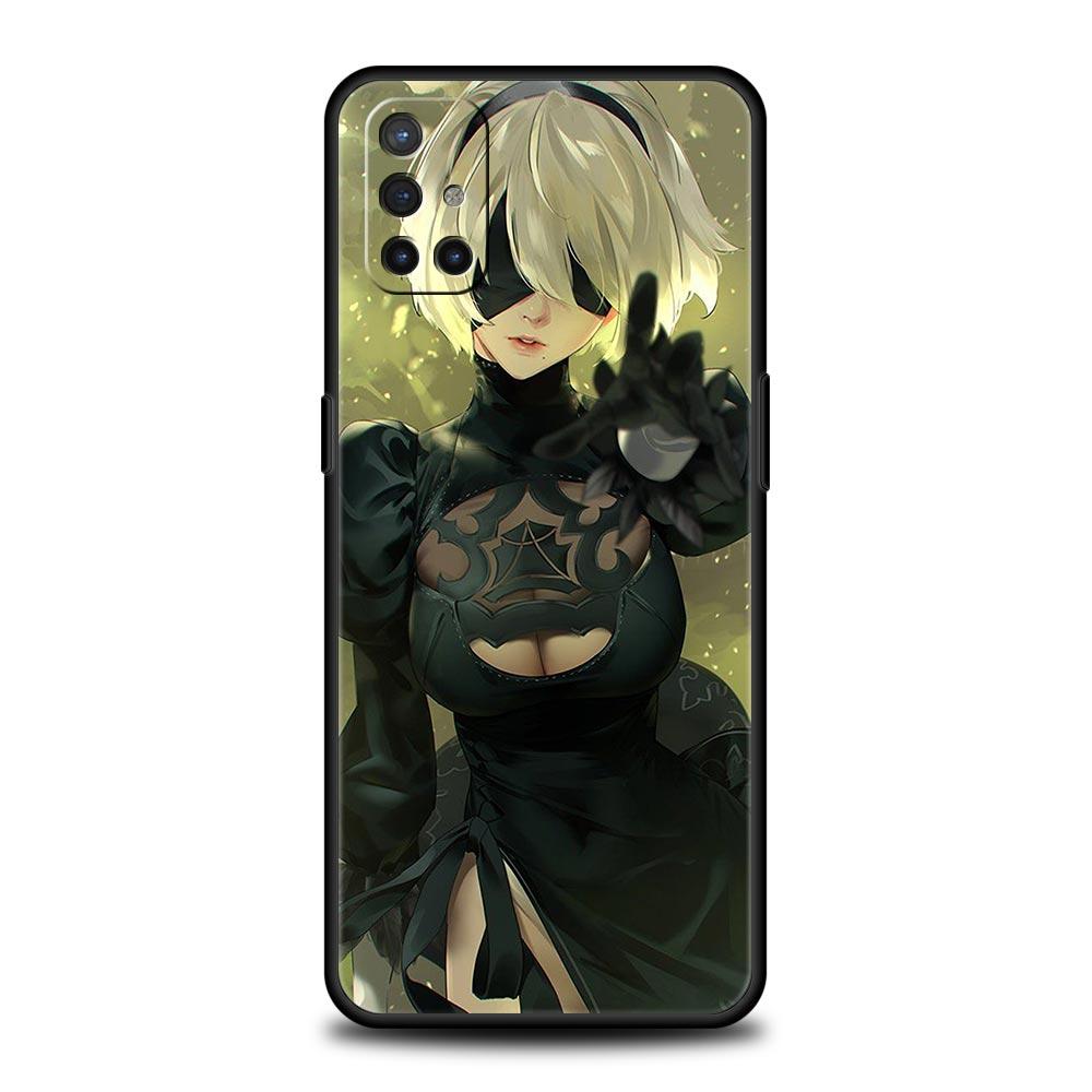 Nier Automata Cartoon For OnePlus 10 Pro 9 8T 8 Nord N10 7 7T 9R Phone Case For 1+ Nord 2T CE 2 N100 N200 Z 5G Soft Black Cover