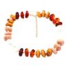 Resin Bead Strand Necklace With Color-Block Detail, Extender Chain Fit and Statement Styling for Daily Outfit Pairing