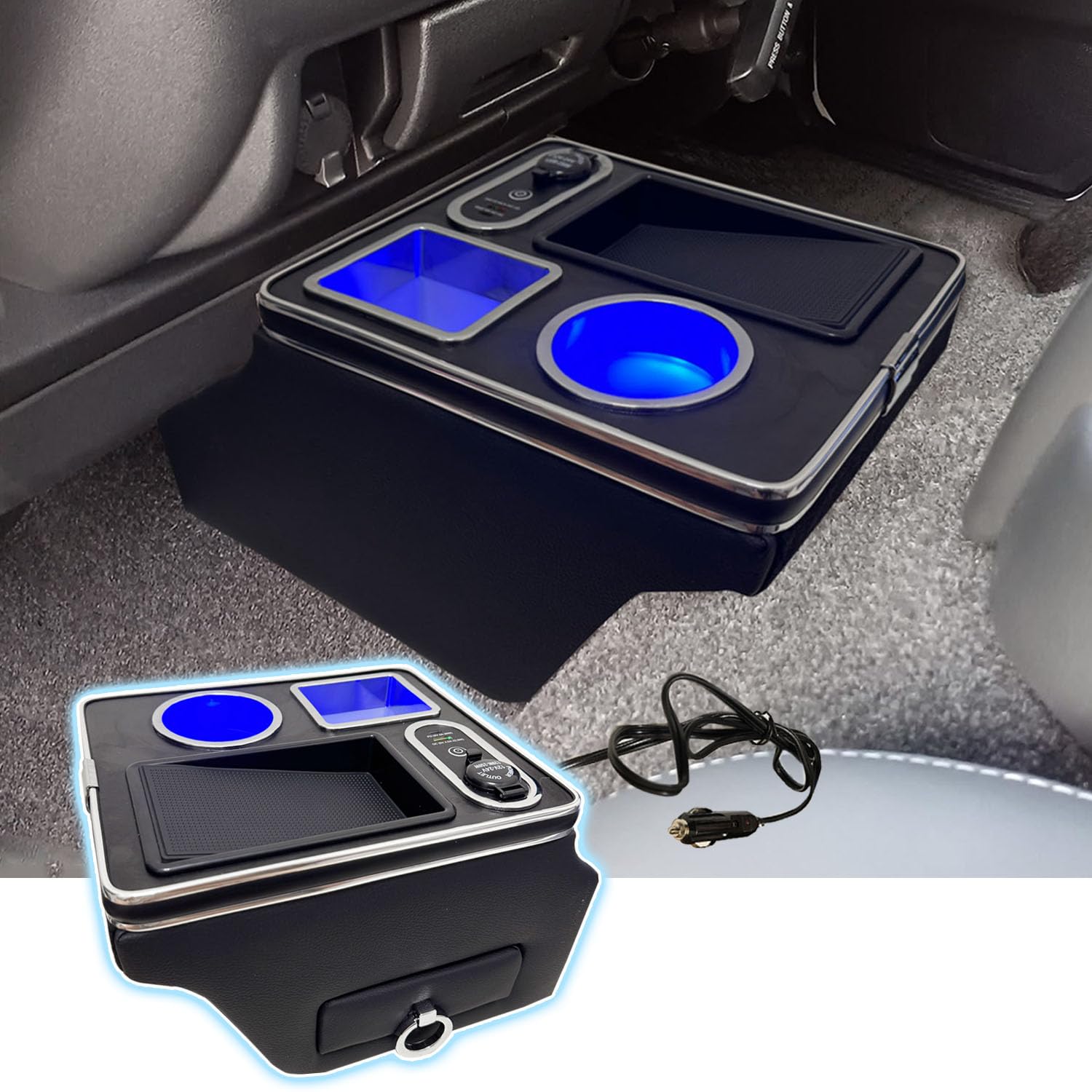 

Yotetat Напольный консольный бокс для Toyota Hiace 200 Series Super GL DX с и USB для Hiace 200 Super Подходит для Hiace Включает центральный заказной и