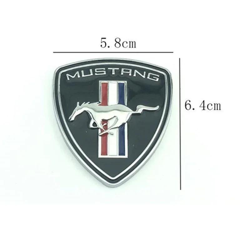 Metal Auto Side Sticker Decoration For Ford GT350 GT500 Shelby Cobra Spoiler SVT Mondeo Badge 5.8X6.4CM Emblem W7 Accessories