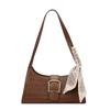 Spot high-end niche design bag women's 2025 new versatile fashion shoulder underarm bag burst baguette bag