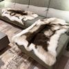 90*100cm Artificial Animal Fur Carpet Thick Soft Blanket Non-slip Warm Chair Cushion Home Bedside Decor Imitation Fur Floor Mat