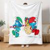 The Smurfs Flannel Blanket, High quality Comfortable for All Seasons, Home Decor, Warmth and Comfort