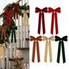 Velvet Christmas Bow Ornaments for Tree Wreath Gift Wrap Holiday Home Indoor Outdoor Decoration