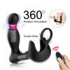 2023 New Anal Vibrator With Penis Ring Vibrating Prostate Massager Thrusting Butt Plug Vibrator for Men Women Anal Sex Toys