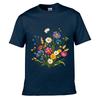 Wildflower Bouquet Colorful Mixed Flowers Botanical Floral Graphic Unisex Summer Tshirt Top