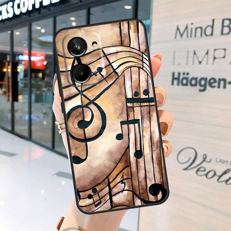 Music Note Symbol Piano Case For Realme GT7 Pro GT6 11 12 13 14 15 Pro Plus C55 C53 C35 C33 C61 C65 C67 C53 C71 C75