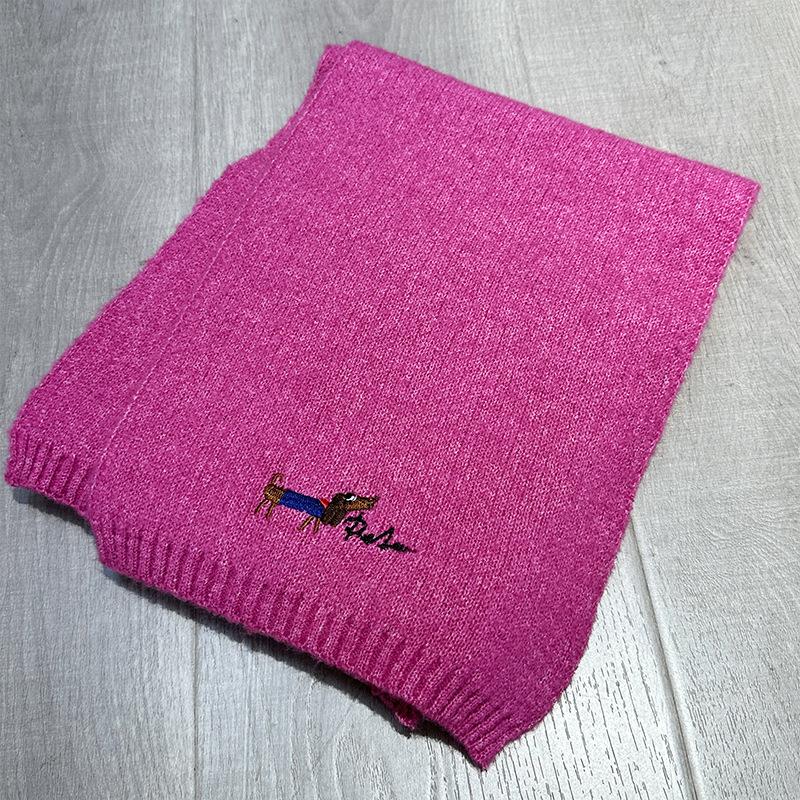 High-end Solid Color Wool Scarf Women's Versatile New Autumn and Winter Knitted Shawl Fashion Thickened Warm Scarf