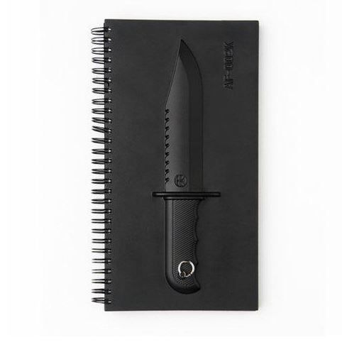 Carnet - Presentbox - Noir - Couverture plastifiée - 13.60 x 24.50 cm - Mixte