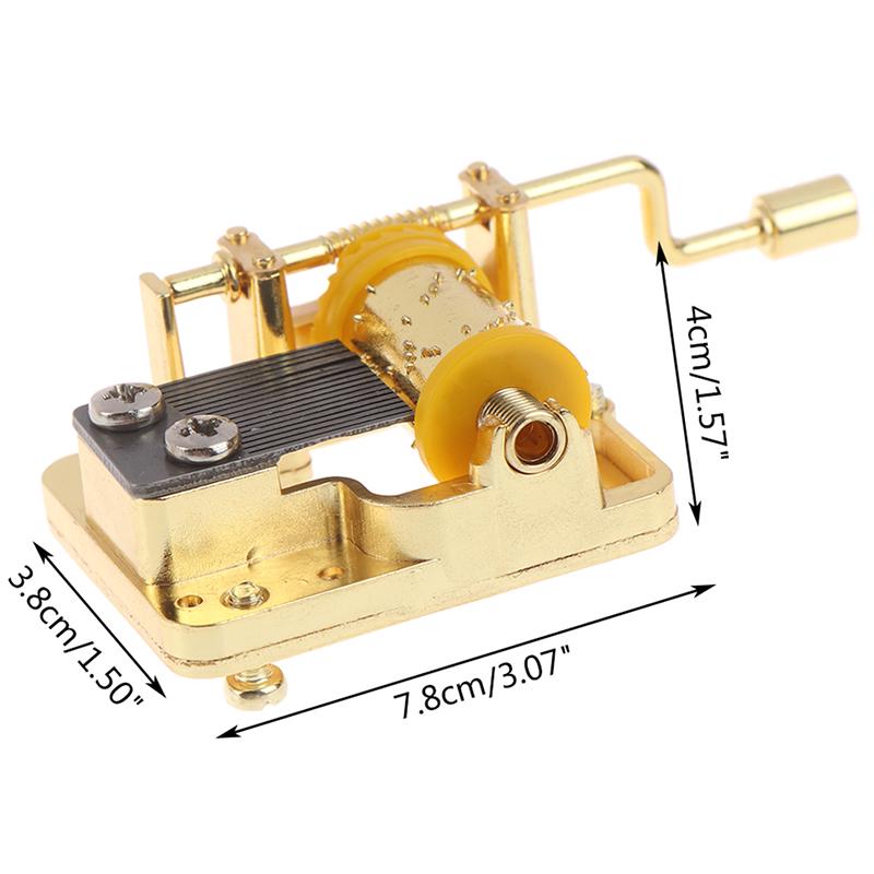 18 Tones Hand Cranked Music Box Mechanical Musical Movement Part Christmas Party