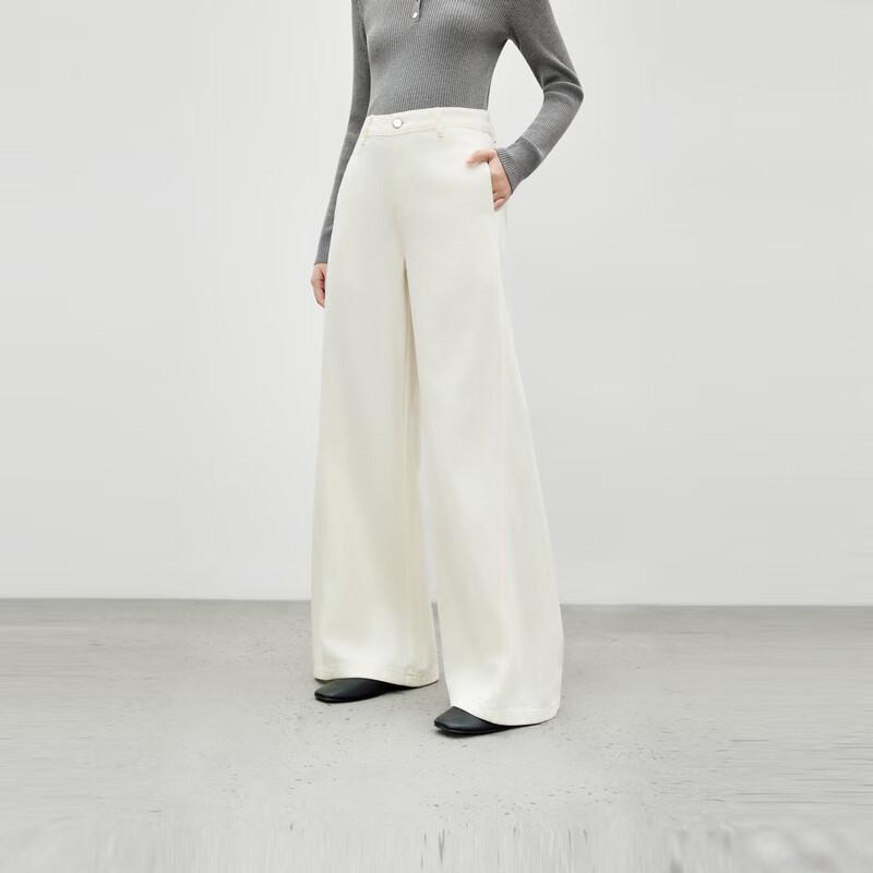 Qiushui Yiren 2026 Spring Straight-Leg Mid-High Waist Jeans M