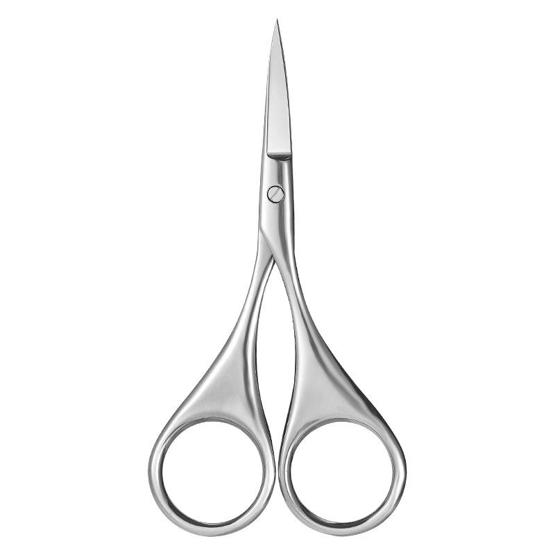 Stainless Steel Curved Nose Hair Scissors for Men & Women, also Perfect for Eyelash and Eyebrow Trimming.