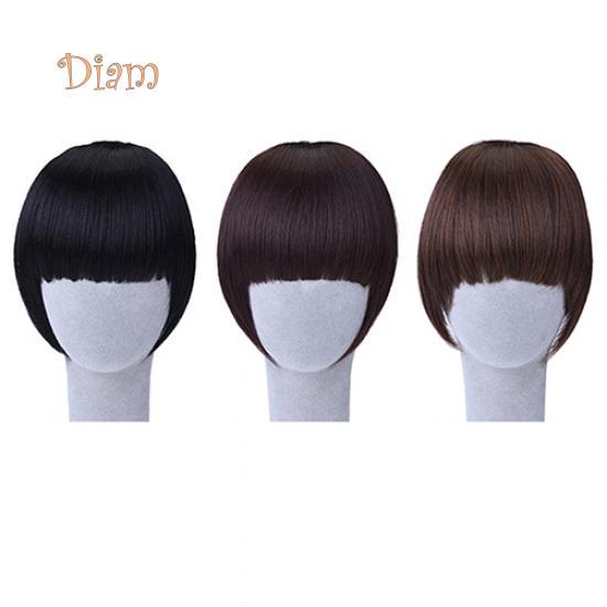 Tenfyer Pretty Girl's Clip On/in Neat Bangs Straight Fake Bob Style Fringe Hairpiece