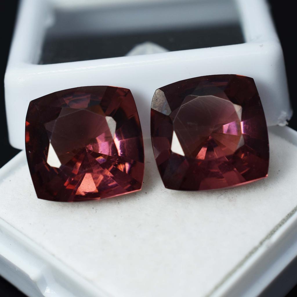 Fabulous Natural Padparadscha Sapphire 20 Ct Square Cushion Certified Gemstone