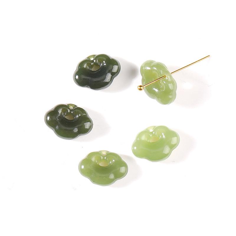 1 Set DIY Bracelet Necklace Accessories Natural Stone Carved Bead Pixiu Prayer Bead Supplies For Jewelry Making