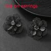 Trendy Exaggerated 2-layer Metal Flower Clip On Earrings for Women Retro Dimensional Hollow Zircon Earrings Statement Jewelry