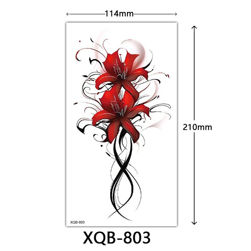 Small Full Arm Tattoo Sticker, Flower Letters, Plain Flower Tattoo Sticker Tattoo