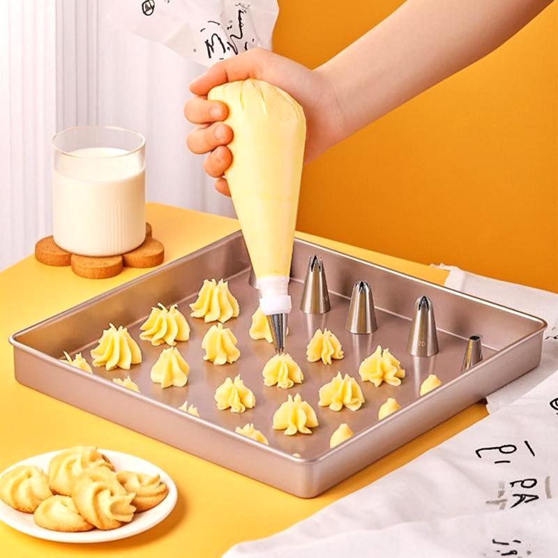 Korean Style Baking Tool Set: 304 Piping Tips for Medium Cakes, Puffs, Cookies & Biscuits