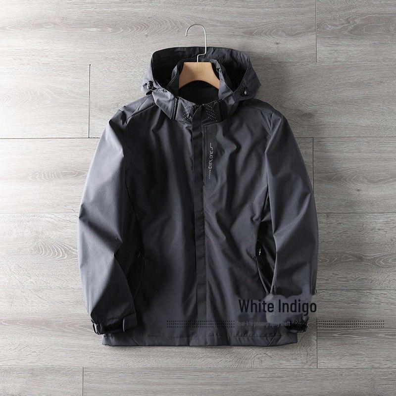 

Мужская ветрозащитная водонепроницаемая куртка в американском стиле для активного отдыха на весну и осень 2XL серый