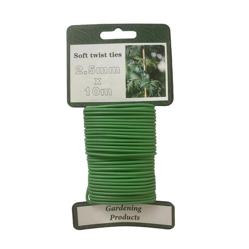 

For Plant SupportSoft Twist Ties, Reusable Weatherproof Long Thick Green Rubberised Wire for Climbing Plants Shrubs and Flowers