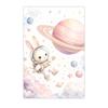 Nursery Wall Art Space Astronaut Animal Poster Print Canvas Painting Moon Planet Rocket Baby Room Wall Decor