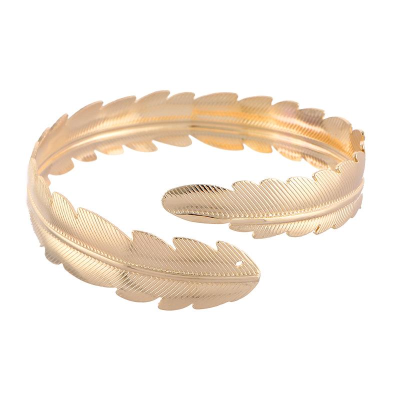 Baroque Retro Note Multi Layer Bracelet, Metal Open Cuff Arm Ring