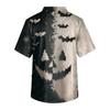 Men's Printing Short Sleeve V-neck Working Blouse Chest Pocket Carer Top