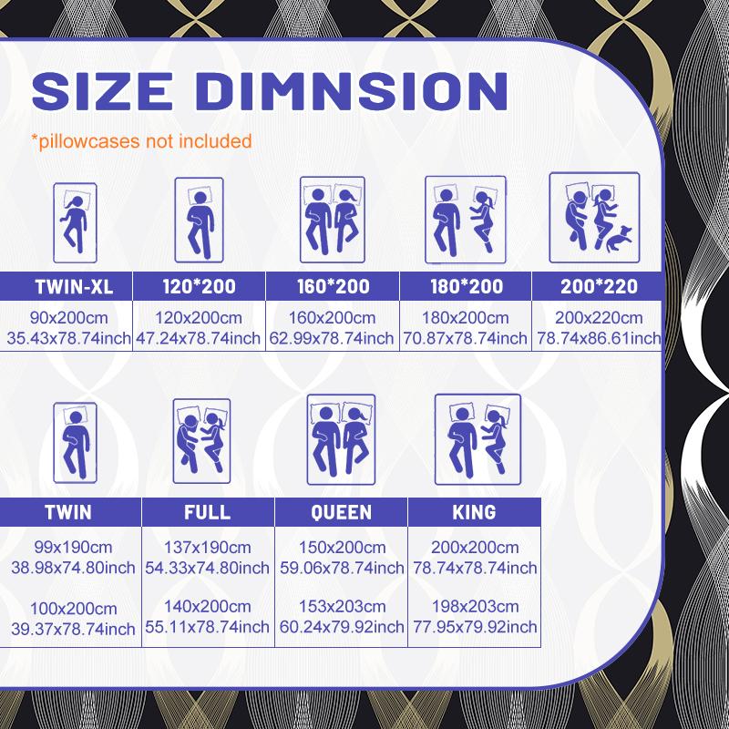1 Simple Modern Curve Geometry Printed Matte Fitted Sheet, Bedroom Printed Bed Cover, Bedding (Excluding Pillowcases)