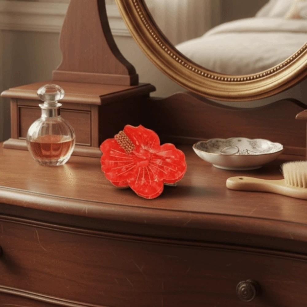 Waterproof Peach Blossom Shark Clip Japanese Style Flower Hairgrips  Ponytail Holder