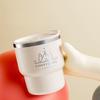 400ml 304 Stainless Steel Coffee Cup with Lid, Water Cup, Breakfast Milk Cup, Leak-Proof, Double-Layer Anti-Scalding Travel Mug
