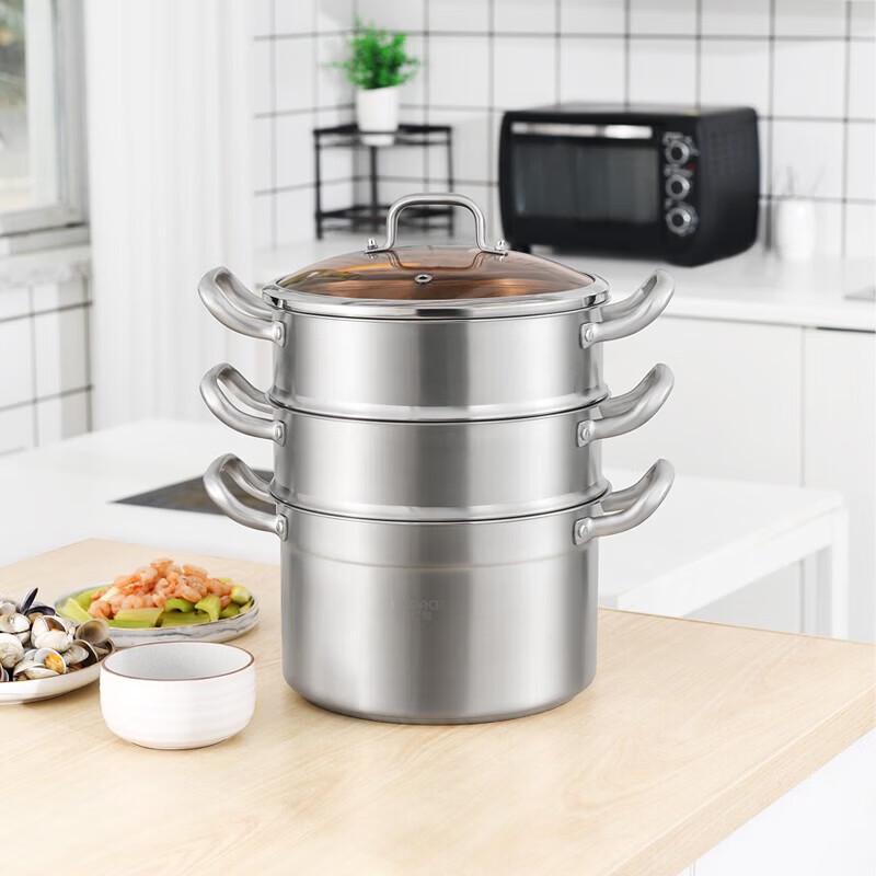 

KOBACH 304 Stainless Steel 3-Layer Steamer