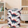 1pc, Laundry Basket Black Red Dinsoaur Dino Pattern Foldable Laundry Hamper with Handles Tote Bag Clothes Storage Bucket Organizer for Bathroom Laundr